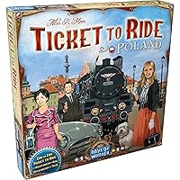 Ticket to Ride Poland Board Game Expansion - Train Route-Building Strategy Game, Fun Family Game for Kids & Adults, Ages 8+, 2-4 Players, 30-60 Minute Playtime, Made by Days of Wonder