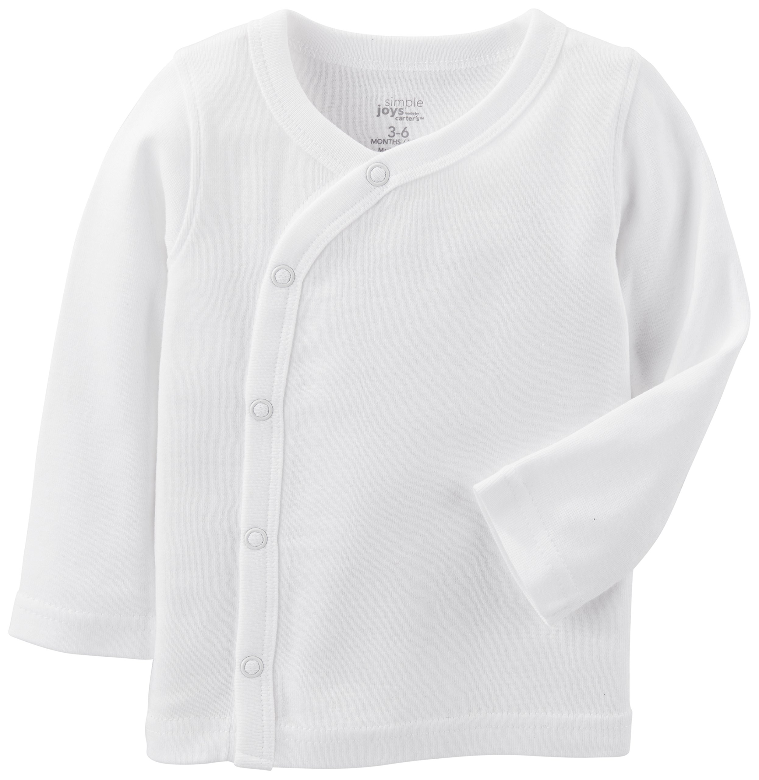 Simple Joys by Carter's Unisex Babies' Side-Snap Long-Sleeve Shirt, Pack of 5