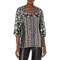 Johnny Was Women's Long Sleeve TOP, Multi, X-Small