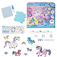 Aquabeads Mystic Unicorn Set, Complete Arts & Crafts Bead Kit for Children - Over 1,500 Beads, Three Keychains and Display Stand