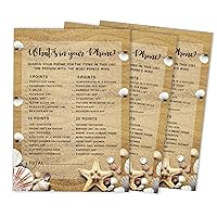 50-Pack Beach Whats on Your Phone Bridal Shower Game Wedding Shower Bachelorette Party Bulk Activity Game Cards