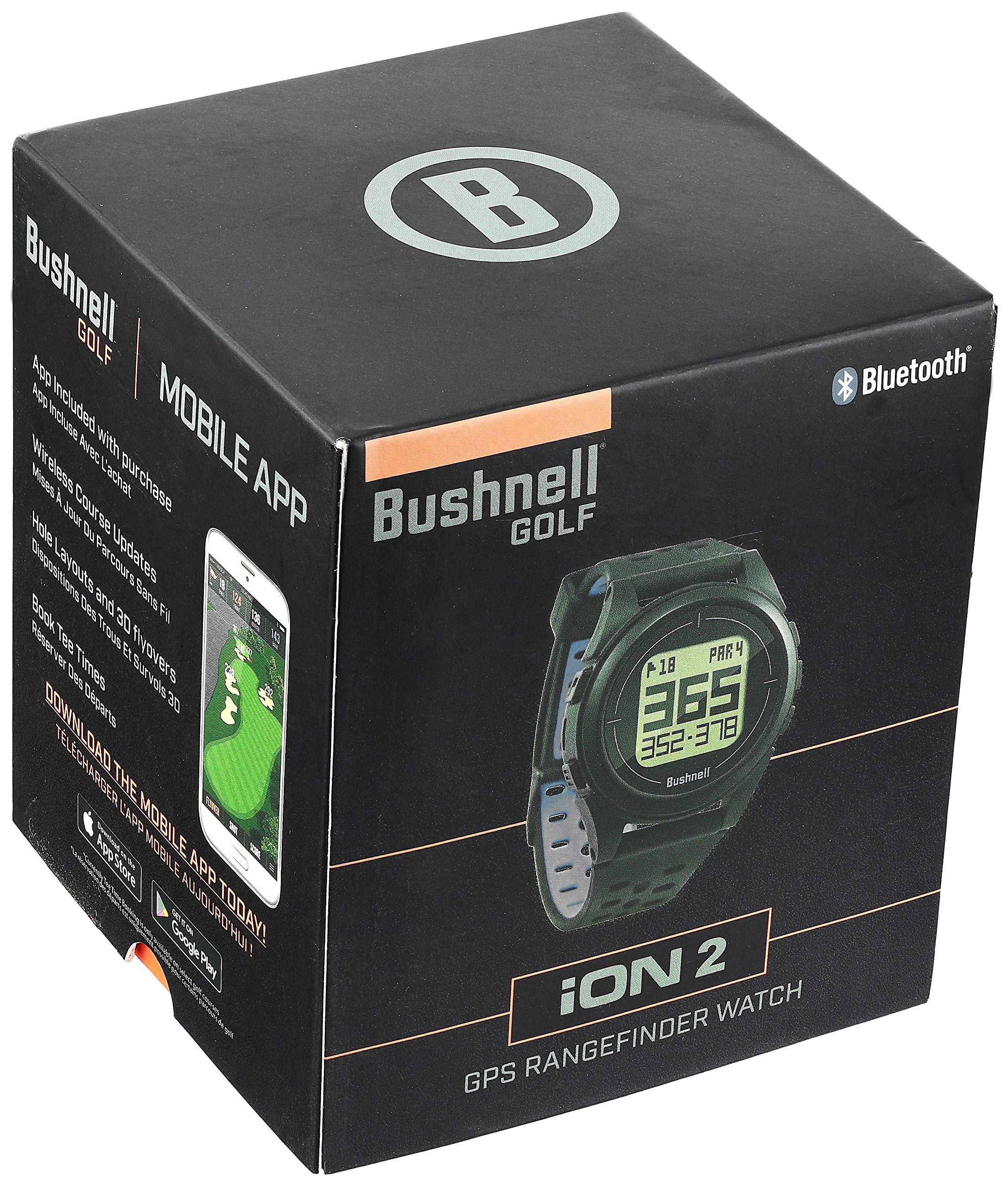 Bushnell 368850 Neo Ion 2 Golf GPS Watch, Large, Black/Blue