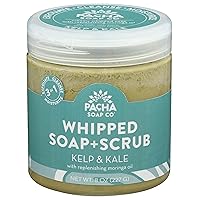 PACHA SOAP Kelp and Kale Whipped Soap Scrub, 8 OZ