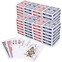 LotFancy Playing Cards Bulk, 144 Decks of Cards - 72 Blue and 72 Red, Poker Size Standard Index, for Blackjack, Euchre, Canasta Card Game, Casino Grade