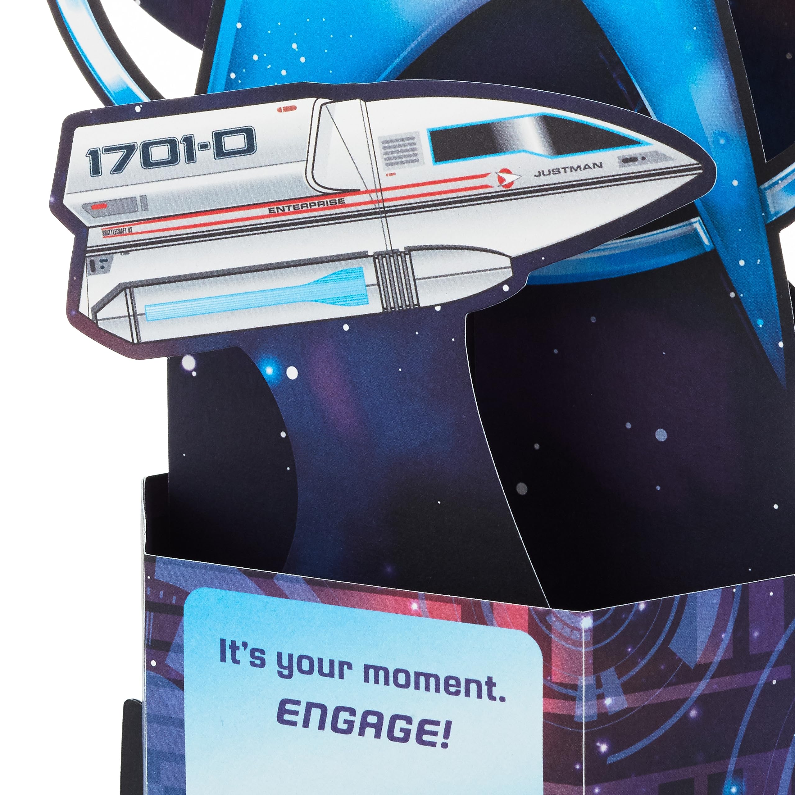 Hallmark Paper Wonder Star Trek Pop Up Card (Message from Starfleet) for Birthdays, Congratulations, Graduations