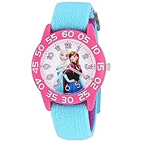 Disney Frozen Kids' Plastic Time Teacher Analog Quartz Nylon Strap Watch