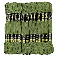 25 x Anchor Cross Stitch Hand Embroidery Floss Stranded Cotton Thread Skeins-Sage Green