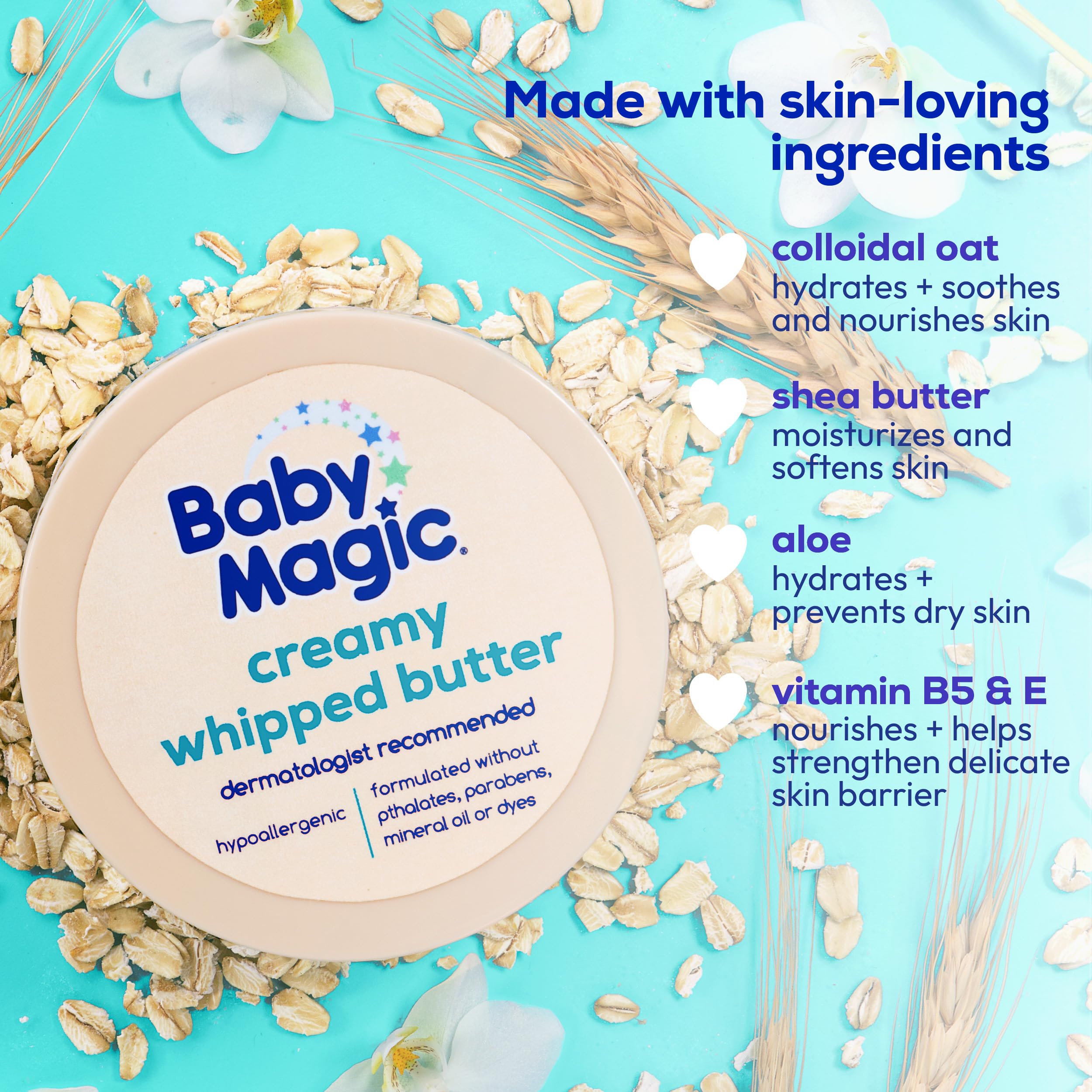 Baby Magic Creamy Whipped Butter Vanilla Oat, 8.4 oz