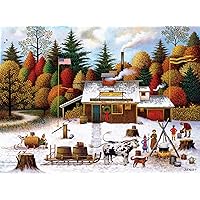 Buffalo Games - Charles Wysocki - Vermont Maple Tree Tappers - 1000 Piece Jigsaw Puzzle for Adults Challenging Puzzle Perfect for Game Nights - Finished Size is 26.75 x 19.75
