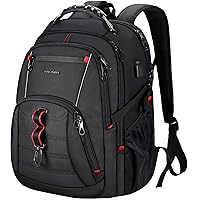 KROSER Travel Laptop Backpack 17.3 inch XL Computer Backpack Stylish College Backpack with RFID Pockets USB Charging Port REFLECTIVE STRIPS Water-Repellent Day pack for Business/Men