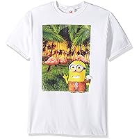 Despicable Me Men's Minions Summer Flamingos in Paradise Funny Graphic Tee