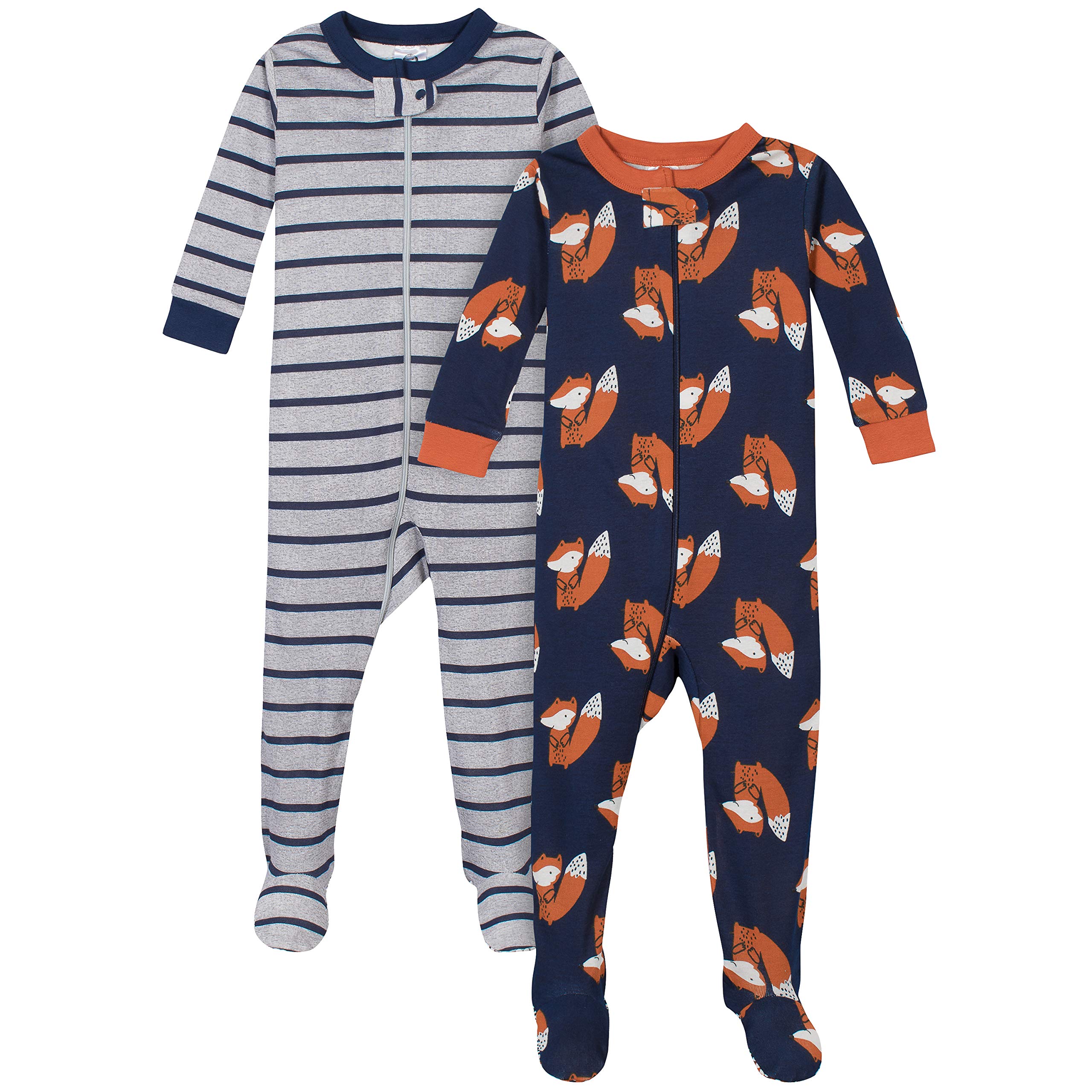 Gerber Baby Boys' 2-Pack Footed Pajamas