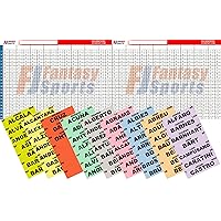2023 Fantasy Baseball Draft Board with 800+ Player Labels (Jumbo Size - Auction Labels)