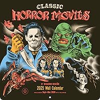 Classic Horror Movies 2025 Wall Calendar