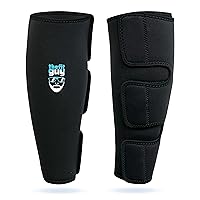 Weightlifting 5mm Deadlift Shin Guards, EasyWear - No Need to Take Off Shoes, Wear Over Skin, Socks, Training Pants and Tights, Ultimate Shin Protection (Pair)