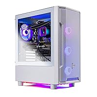 Skytech Gaming Archangel Gaming PC Desktop – Intel Core i7 12700F 2.1 GHz, NVIDIA RTX 4060, 1TB NVME SSD, 16GB DDR4 RAM 3200, 600W Gold PSU, 240mm AIO, 11AC Wi-Fi, Windows 11 Home 64-bi,White