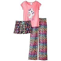 Girls' Cat 3 Piece Pajama Set