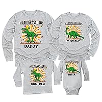 Custom Mardigrasaurus Matching Family Mardi Gras Long Sleeve Shirt