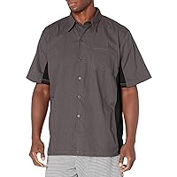 Chef Code Men's Utility Work Shirt with Button Front and Vent Side Panels