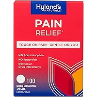 Hyland's Natural Pain Relief for Neck Back Shoulder Muscle and Joint Tablets, Safe & Natural, Quick Dissolving Tablets, 100 Count (Packaging May Vary)