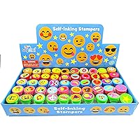 TINYMILLS 24 Pcs Emoji Fashion Assorted Stamps for Kids Self Ink Stamps,  Birthday Party Favors, Goody Bag Fillers, Carnival Gifts, Pinata Filler