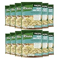 Knorr Pasta Sides Creamy Garlic Pack of 12 For Delicious Quick Pasta Side Dishes No Artificial Flavors, No Preservatives 4.4 oz