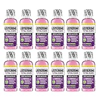 Listerine Total Care Alcohol-Free Anticavity Fluoride Mouthwash, 6 Benefit Oral Rinse to Help Kill 99% of Germs That Cause Bad Breath, Strengthen Enamel, Fresh Mint, Travel Size, 95 mL (Pack of 12)