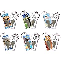 Palm Springs Souvenir Keychains. 6 Piece Set. Made in USA