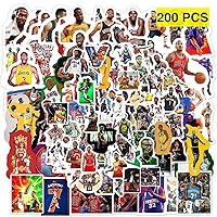Sports Stars Basketball Stickers（200 Pcs).Decor Vinyl Decals Gifts Merch Gifts Party Supplies for Water Bottles Skateboard Luggage Scrapbook Kids Teens Adult