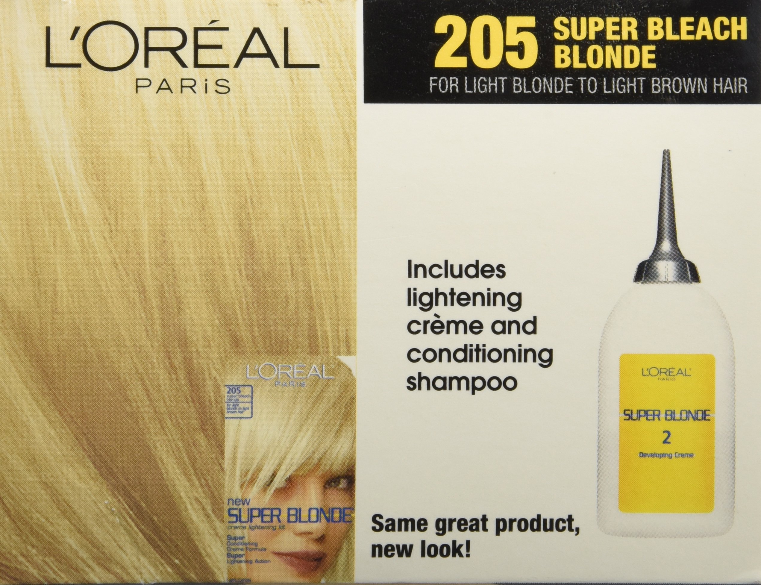 L'Oreal Paris Super Blonde Creme Lightening Kit, 205 Light Brown To Light Blonde