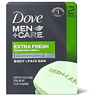 Dove men plus care extra fresh body and face bath bar - 2 ea