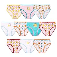 Pokemon Girls' 100% Combed Cotton Underwear with Pikachu, Evee, Squirtle, Jigglypuff and More in Sizes 4, 6 and 8