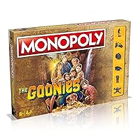 Winning Moves The Goonies Monopoly Board Game, Join Mikey, Brand, Andy, Mouth, Data, Chunk and Sloth, Advance to Cauldron Point and Pirate Ship Cavern, 2–6 Players Makes a Great Gift for Ages 8 Plus
