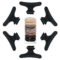 Kitsch Spiral Hair Ties & Butterfly Clamp for Hair Styling with Discount