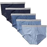 Hanes Mens 5-Pack Big Mid-Rise Waistband Briefs