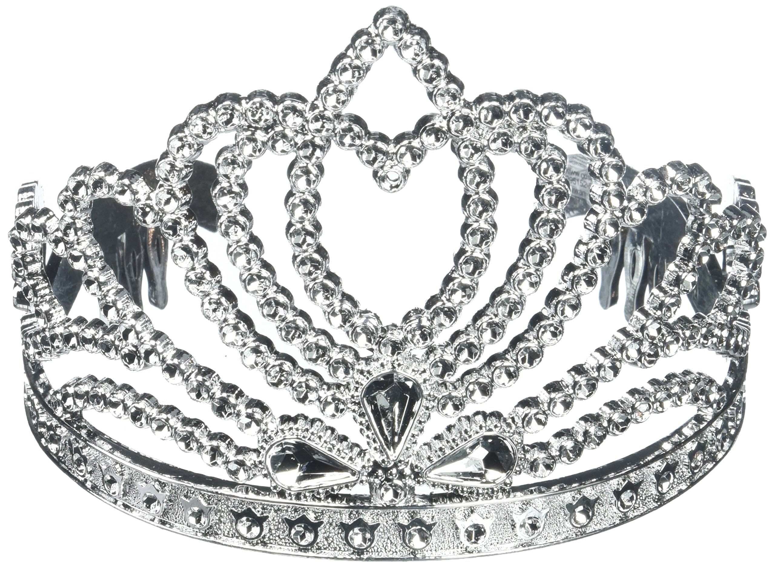 Faux Diamond Princess Tiara | Silver | 1 Pc.