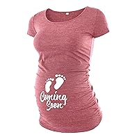 Decrum Pink Maternity Tshirts for Women - Pregnancy Must Haves Gifts for Mom [40022205-AK]| CmSoon Pink, XL