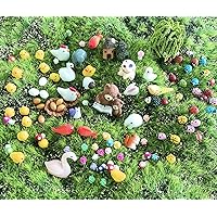 101 Pieces Miniature Animals,Fairy Garden Accessories,Miniature Toy Animals Ornament Kits Set for DIY,Fairy Garden Dollhouse,DIY Terrarium,Flower Pots Ornaments,Craft Decor …