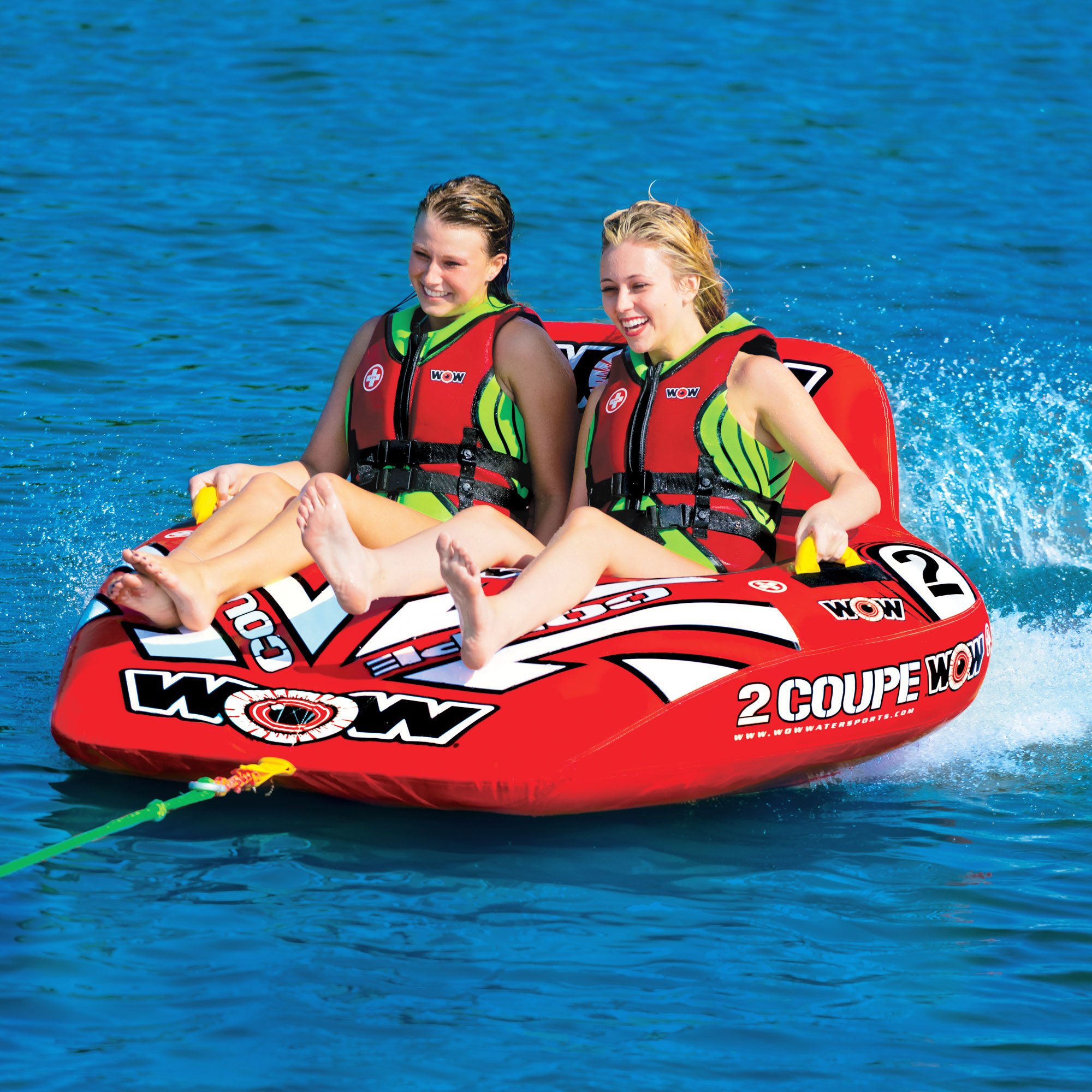 WOW World of Watersports Coupe Cockpit 1 or 2 Person Inflatable Towable Cockpit Tube for Boating, 15-1030