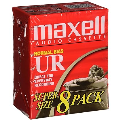 Maxell 109085 Brick Packs Optimally Designed for Voice Recording, Low Noise Surface with 60 Min Recording Time Per Tape