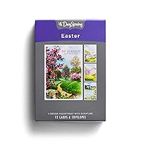 DaySpring - Easter - He is Risen - 4 Design Assortment with Scripture - 12 Boxed Cards & Envelopes (J4926)