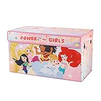 Idea Nuova Disney Princess Collapsible Toy Storage Trunk with Lid, 28