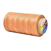Mandala Crafts Blush Flat Waxed Thread for Leather Sewing Thread - Polyester Waxed Leather Thread Waxed String - 273 Yds 150D 0.8mm Waxed Cord for Leather Stitching