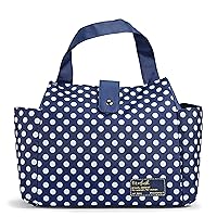 Fit & Fresh Lunch Bag For Women, Insulated Womens Lunch Bag For Work, Leakproof & Stain-Resistant Large Lunch Box For Women With Containers and Matching Tumbler, Snap Closure Westport Bag Navy Dot