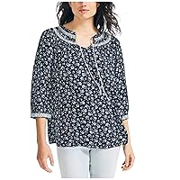 Nautica Women's Three-Quarter Sleeve Top