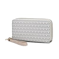 MKF Collection Wristlet Wallet Purse for Women – PU Leather Bag – Lady Fashion Clutch Handbag, Card Slots, Wrist Strap