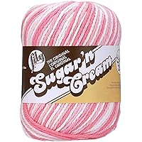Lily Sugar'n Cream Super Size Ombres Yarn, 3 oz, Strawberry, 1 Ball