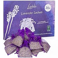 Lavender Sachets for Drawers and Closets: 20 Lavender Bags with Dried Lavender Flowers – Closet Freshener, Closet Scent – Lavender Sachet Bags Lavodia