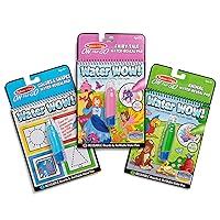 On the Go Water Wow! Reusable Water-Reveal Activity Pads, 3-pk, Colors and Shapes, Fairy Tales, Animals - Travel Toys, Stocking Stuffers, Mess Free Coloring For Kids Ages 3+