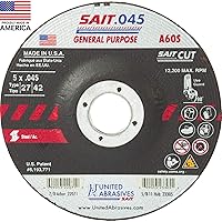 United Abrasives-SAIT 22071 A60S General Purpose Cut-Off Wheels (Type 27/Type 42 Depressed Center) 5